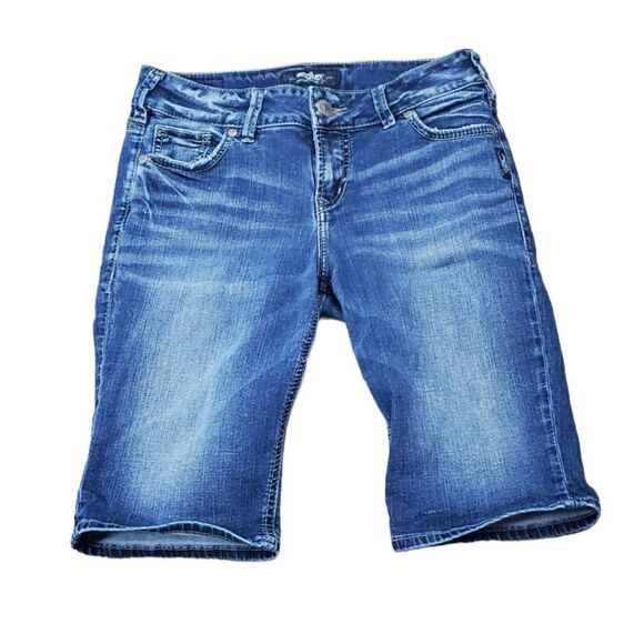 Silver Suki Bermuda Denim Shorts - Picture 2 of 4